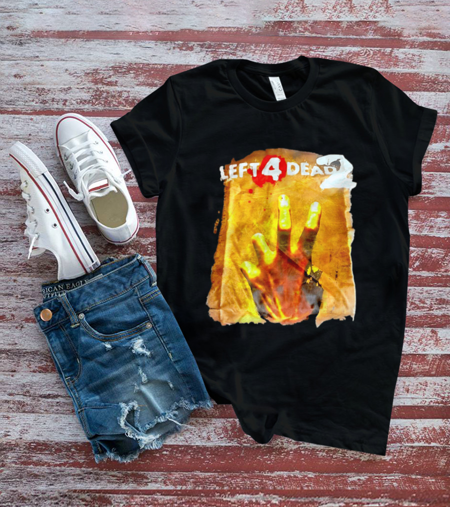 Left 4 Dead 2 Zombie Hand Iconic Horror Game T-Shirt