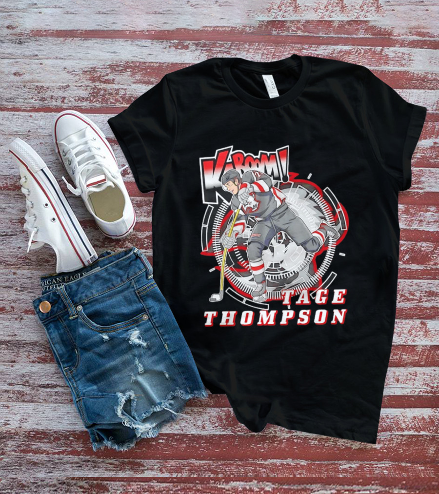 Tage Thompson Kaboom Hockey Comic T-Shirt