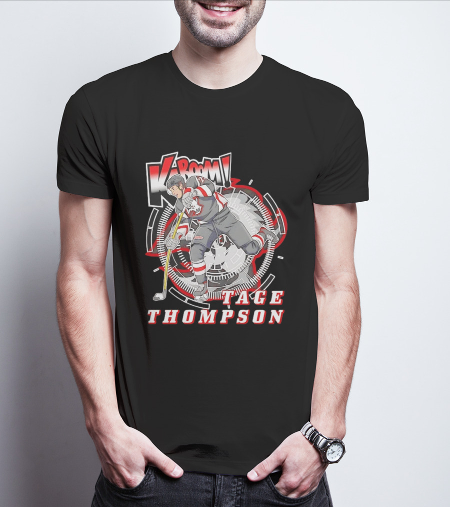 Tage Thompson Kaboom Hockey Comic T-Shirt