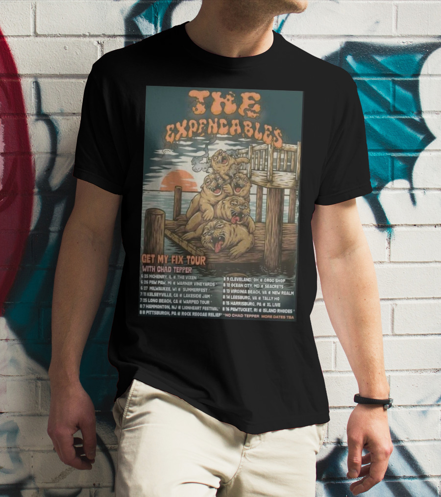 The Expendables Get My Fix Tour 2026 With Chad Tepper Locations And Dates T-Shirt