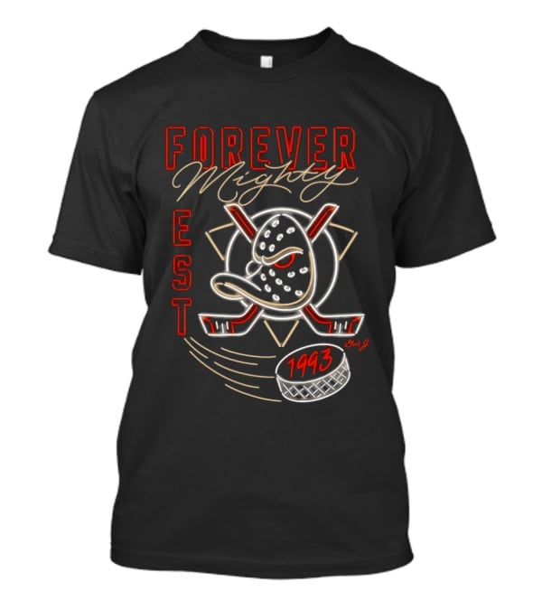 Anaheim Ducks Forever Mighty EST 1993 National Hockey League T-Shirt