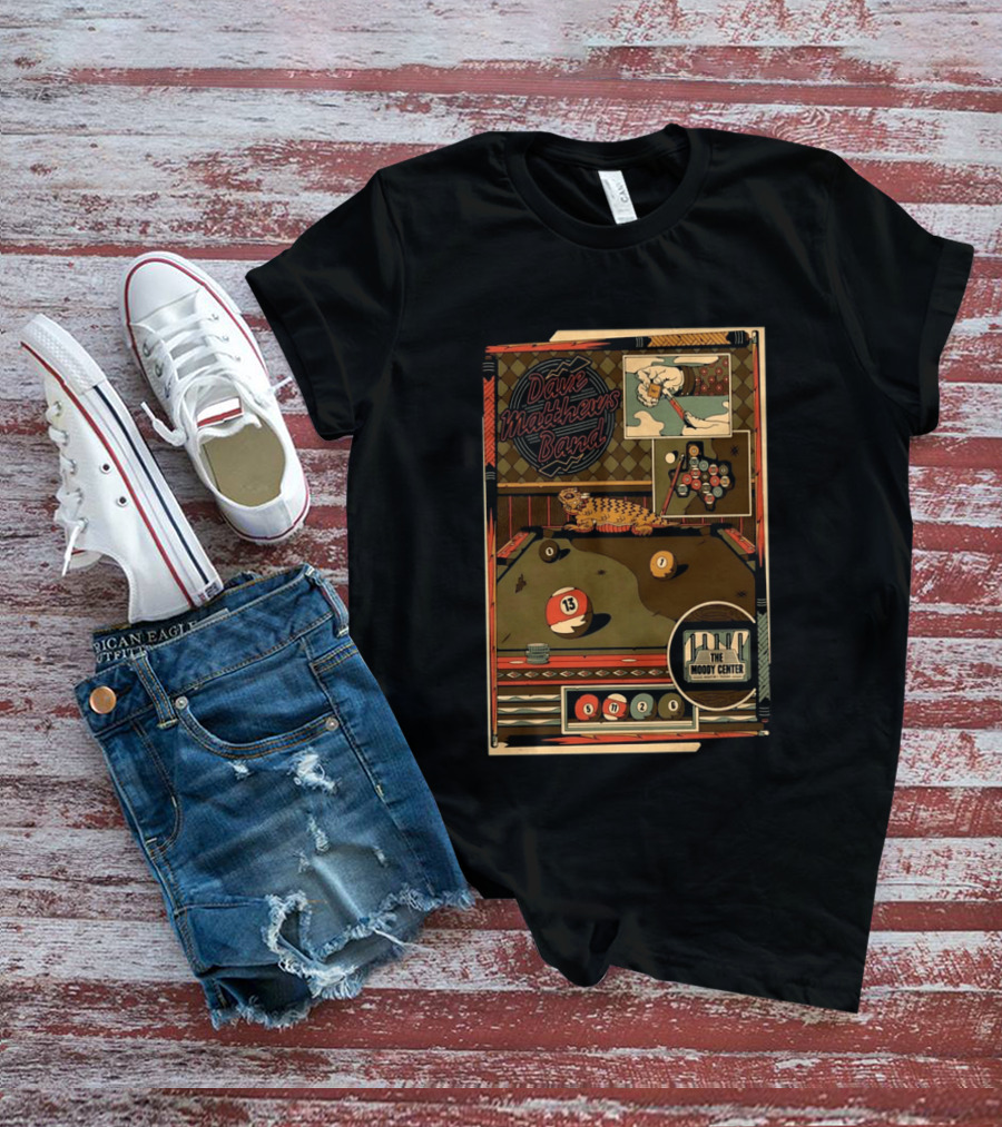 Dave Matthews Band May 11 2026 Pool Table Art The Moody Center Austin TX T-Shirt