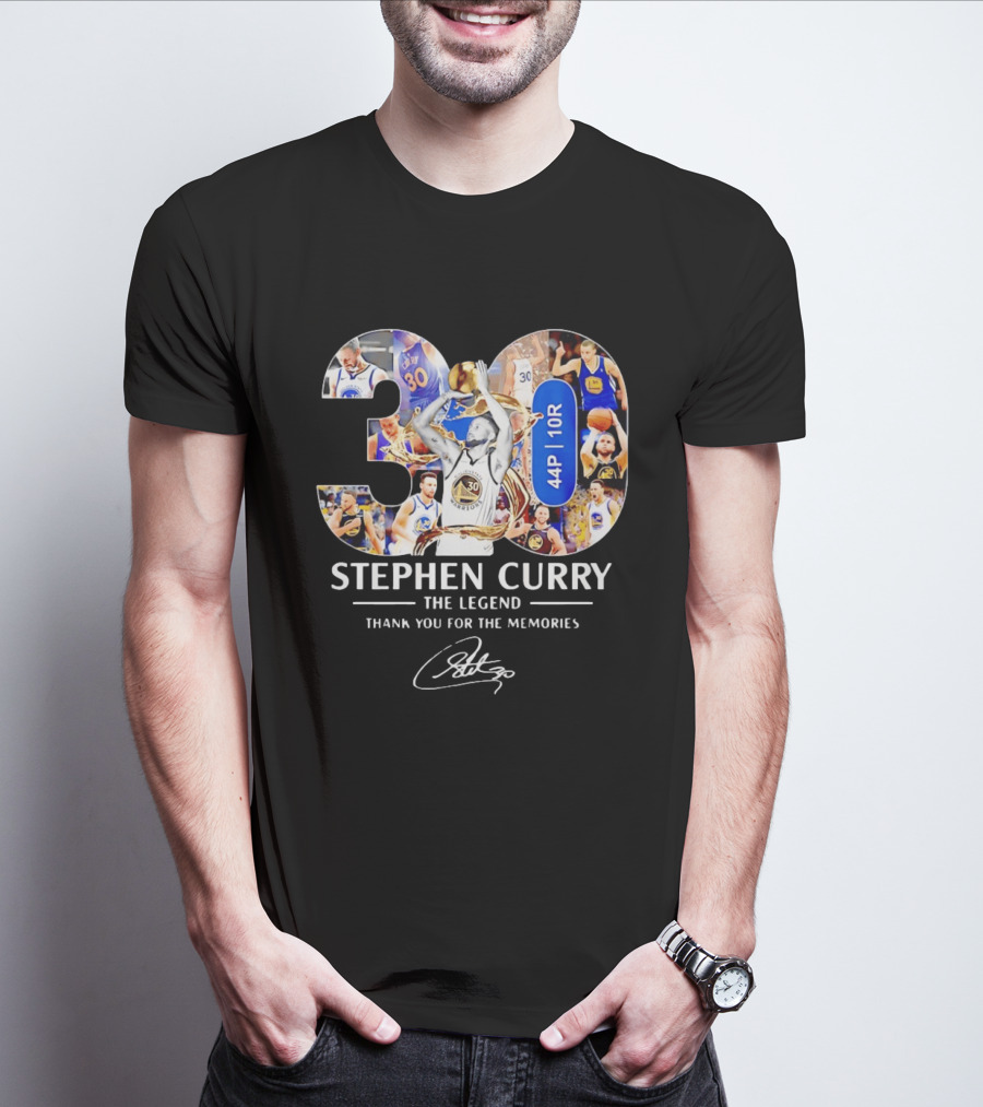Stephen Curry 30 The Legend Thank You For The Memories 44P 10R T-Shirt