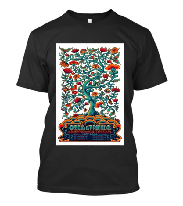 Oteil And Friends Tour May 2026 Psychedelic Tree Design Stepan Cleves Crouch T-Shirt