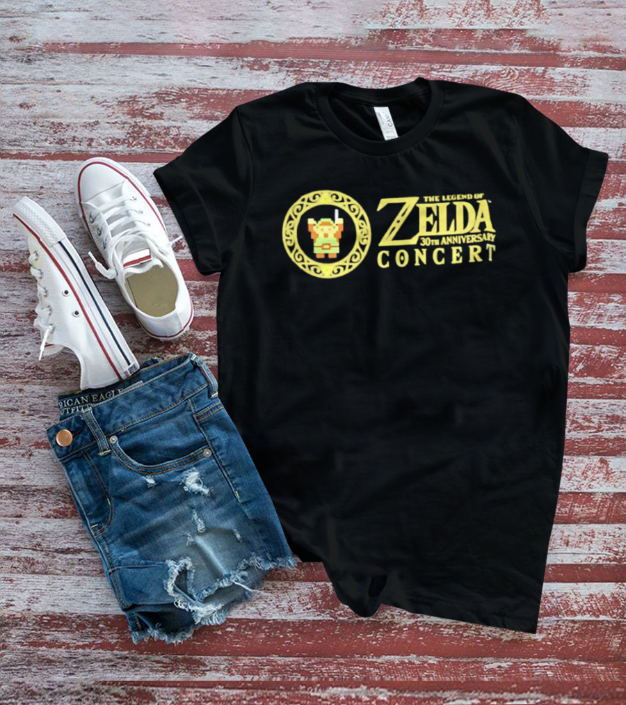The Legend Of Zelda Concert 30th Anniversary Pixel Art Link T-Shirt