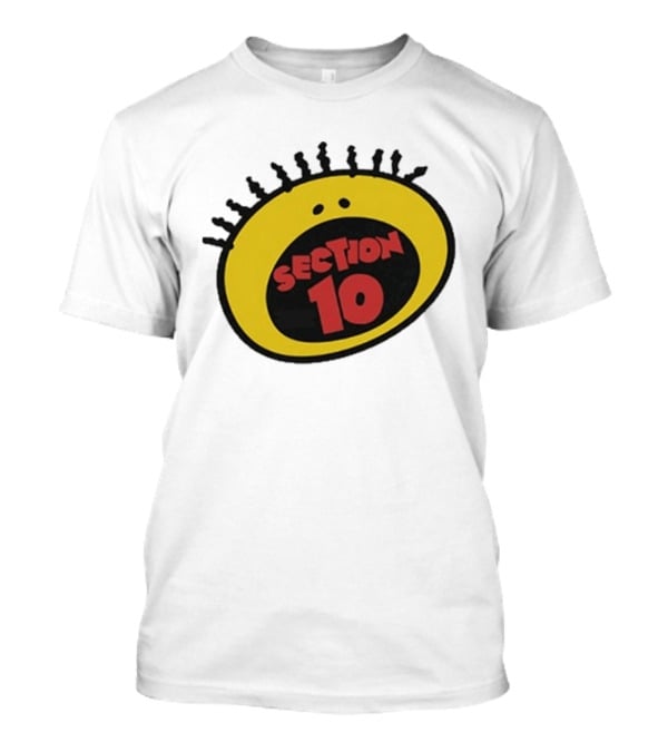 Section 10 Bold Yellow Oval Red T-Shirt