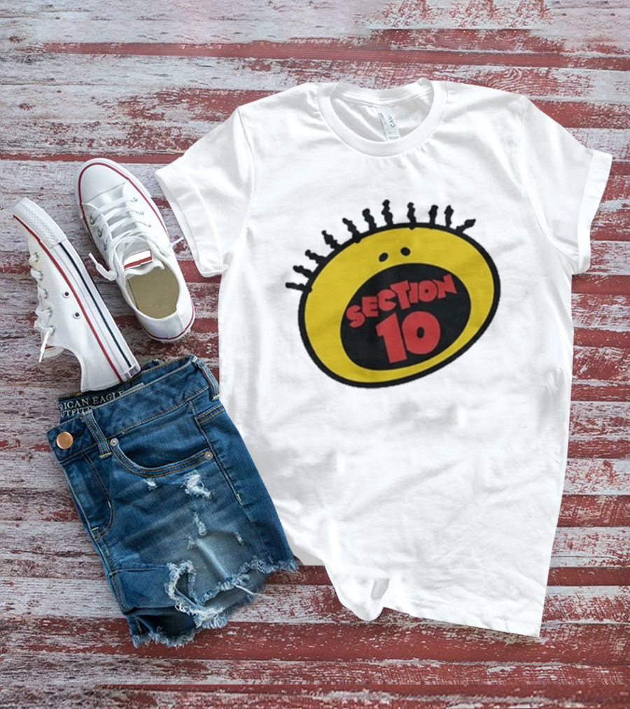 Section 10 Bold Yellow Oval Red T-Shirt