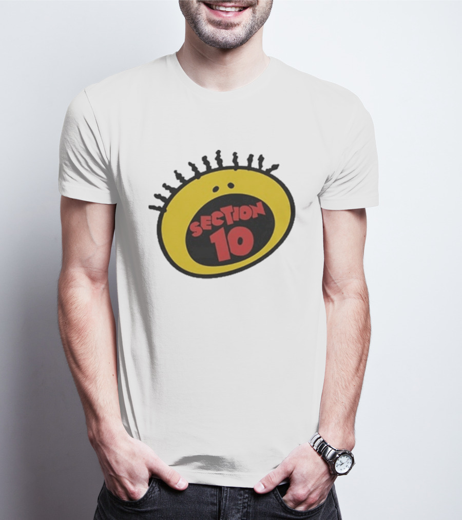 Section 10 Bold Yellow Oval Red T-Shirt