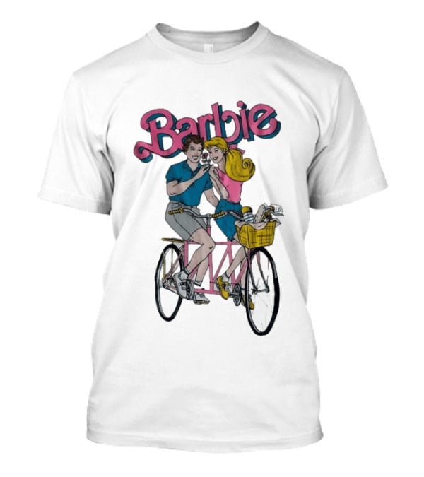 Barbie And Ken Biking Adventure With Ice Cream And Basket T-Shirt