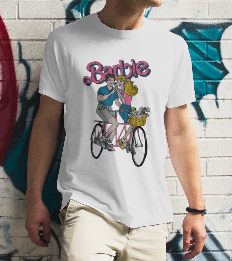 Barbie And Ken Biking Adventure With Ice Cream And Basket T-Shirt