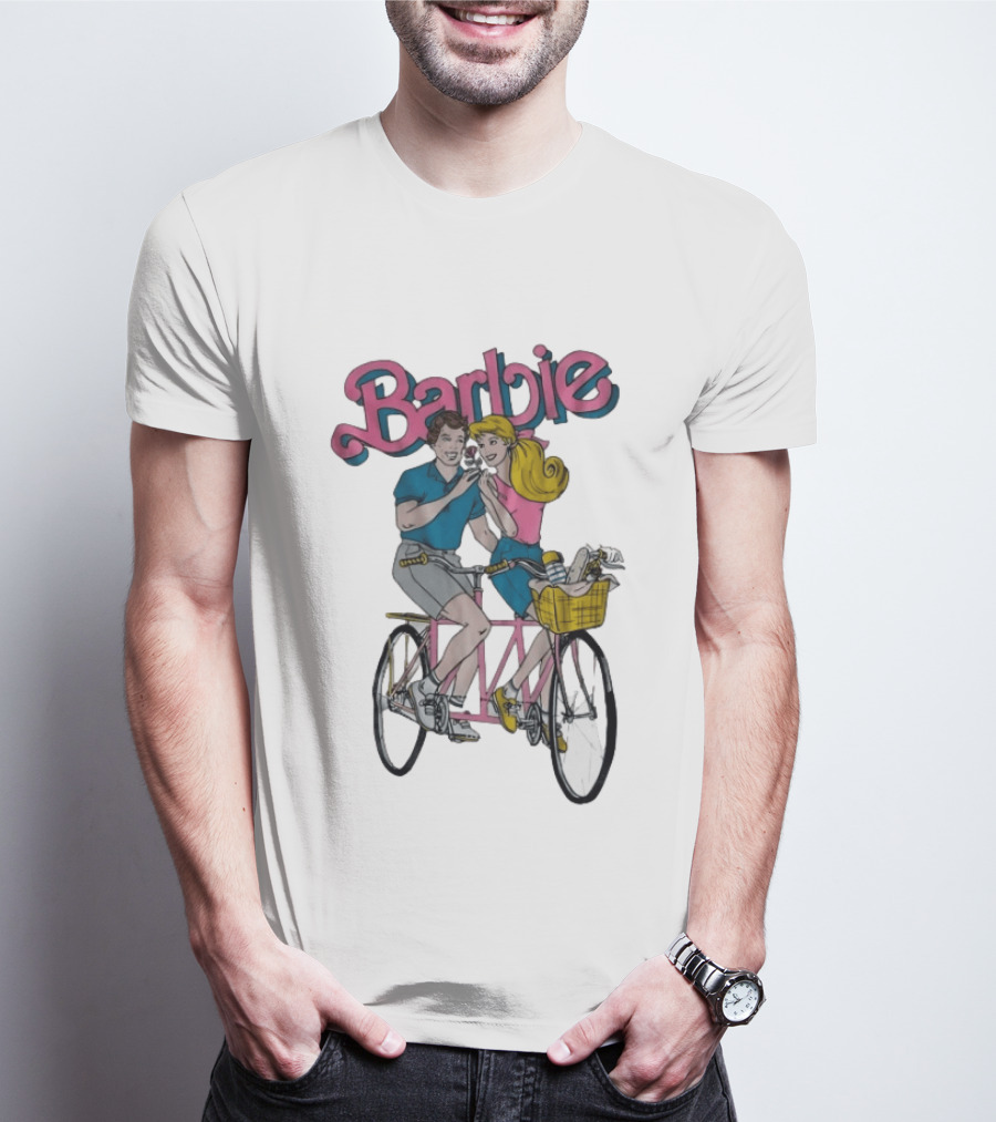 Barbie And Ken Biking Adventure With Ice Cream And Basket T-Shirt