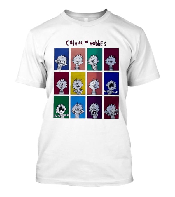 Calvin And Hobbes MoMa Pop Art Expression Panels T-Shirt