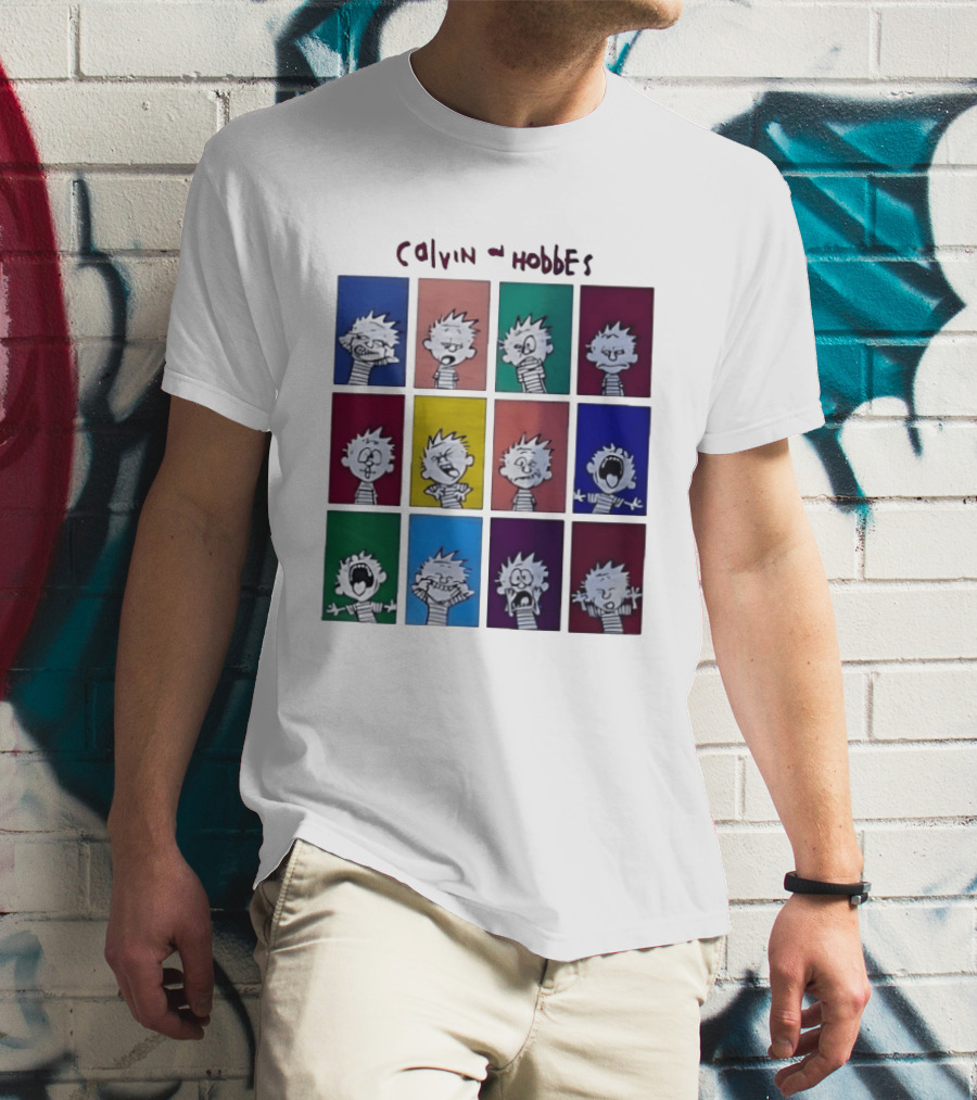 Calvin And Hobbes MoMa Pop Art Expression Panels T-Shirt