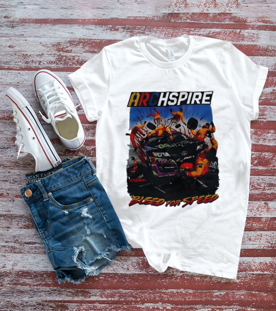 Archspire Bleed For Speed Racing Chaos With Pit Crew Action T-Shirt
