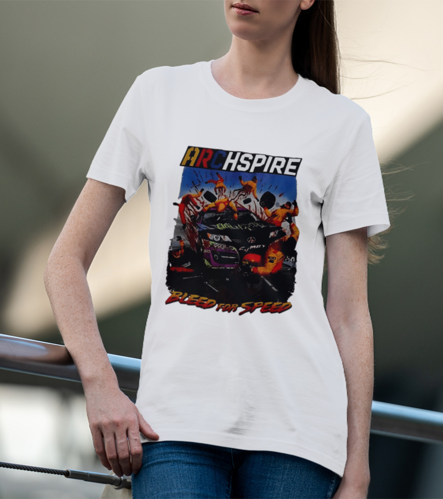 Archspire Bleed For Speed Racing Chaos With Pit Crew Action T-Shirt