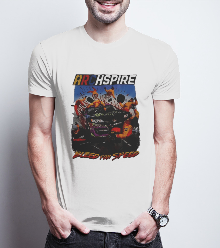 Archspire Bleed For Speed Racing Chaos With Pit Crew Action T-Shirt