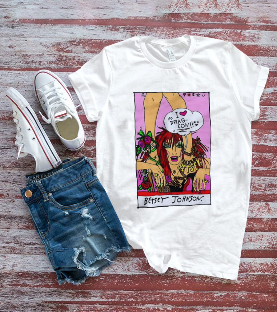 Betsey Johnson I Love DragCon 2026 Retro Fashion T-Shirt