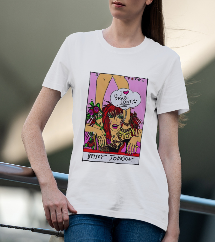 Betsey Johnson I Love DragCon 2026 Retro Fashion T-Shirt