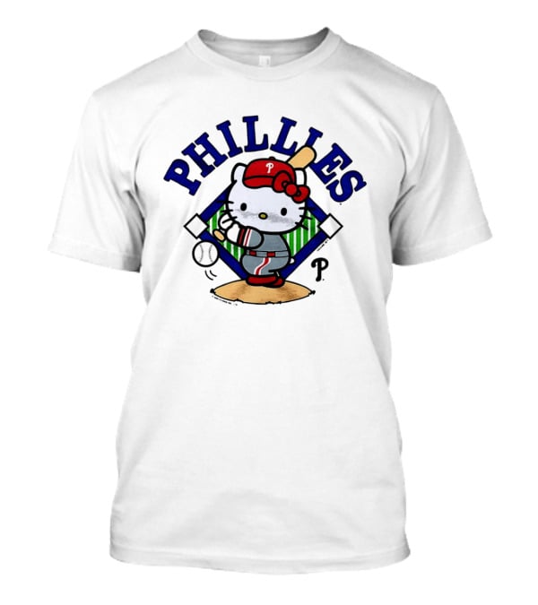 Hello Kitty Philadelphia Phillies 2026 MLB Baseball Swing T-Shirt