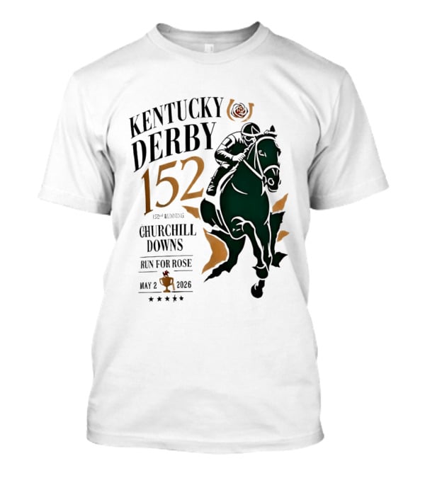Kentucky Derby 152 2026 Churchill Downs Run For Rose May 2 Horse Racing T-Shirt