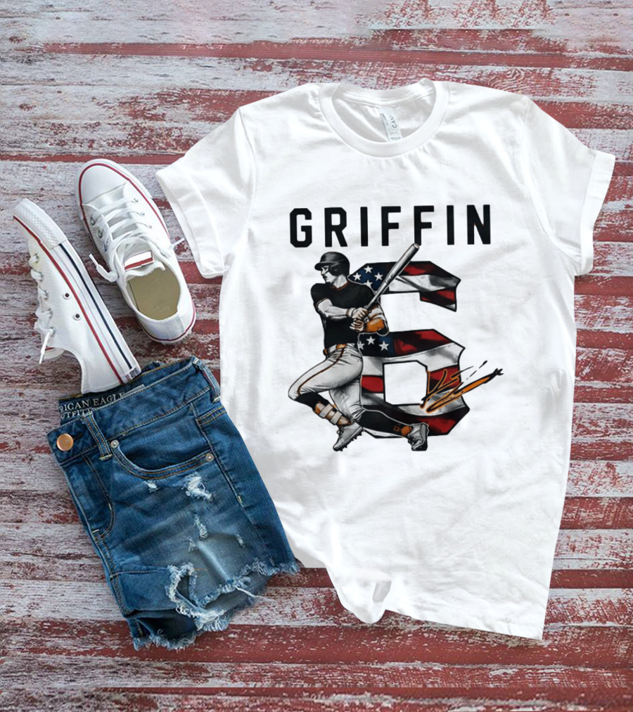 Griffin Baseball No 6 Stars And Stripes Patriotic T-Shirt