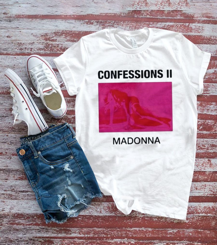 Madonna Confessions II Neon Pink Crawling Pose T-Shirt