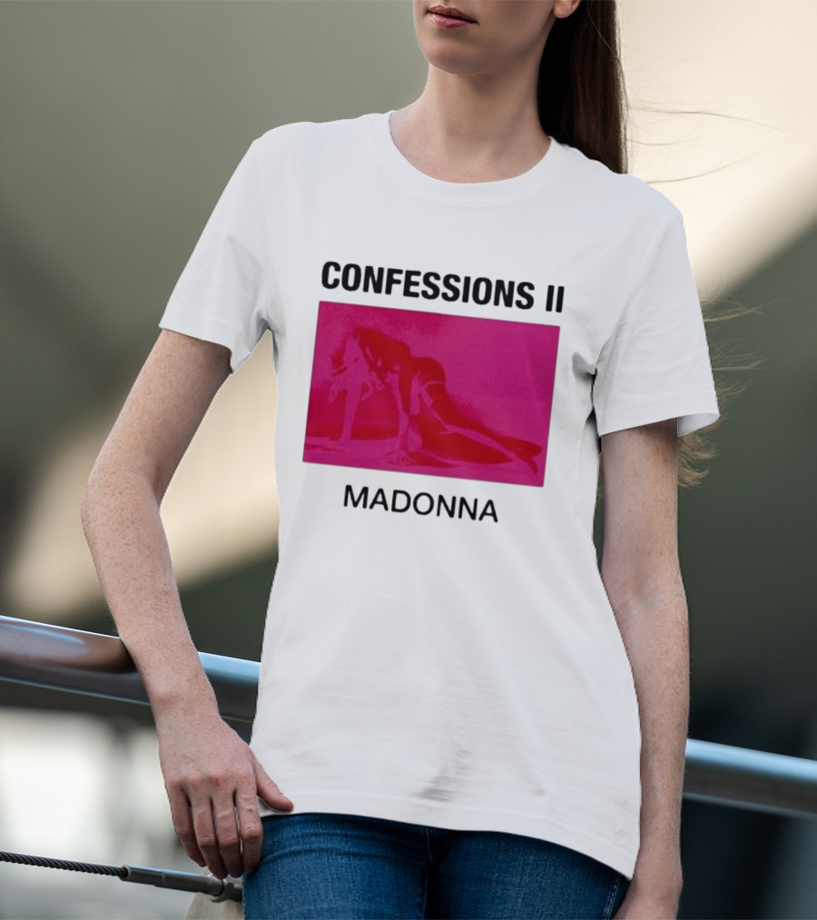 Madonna Confessions II Neon Pink Crawling Pose T-Shirt