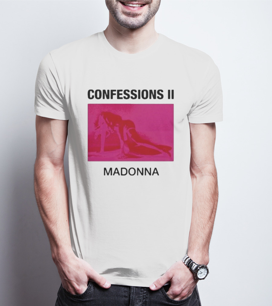 Madonna Confessions II Neon Pink Crawling Pose T-Shirt