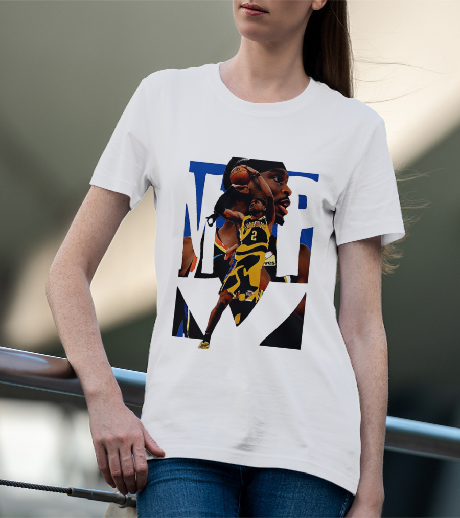 Shai Gilgeous Alexander 2 MVP Oklahoma City Thunder NBA Player Action T-Shirt