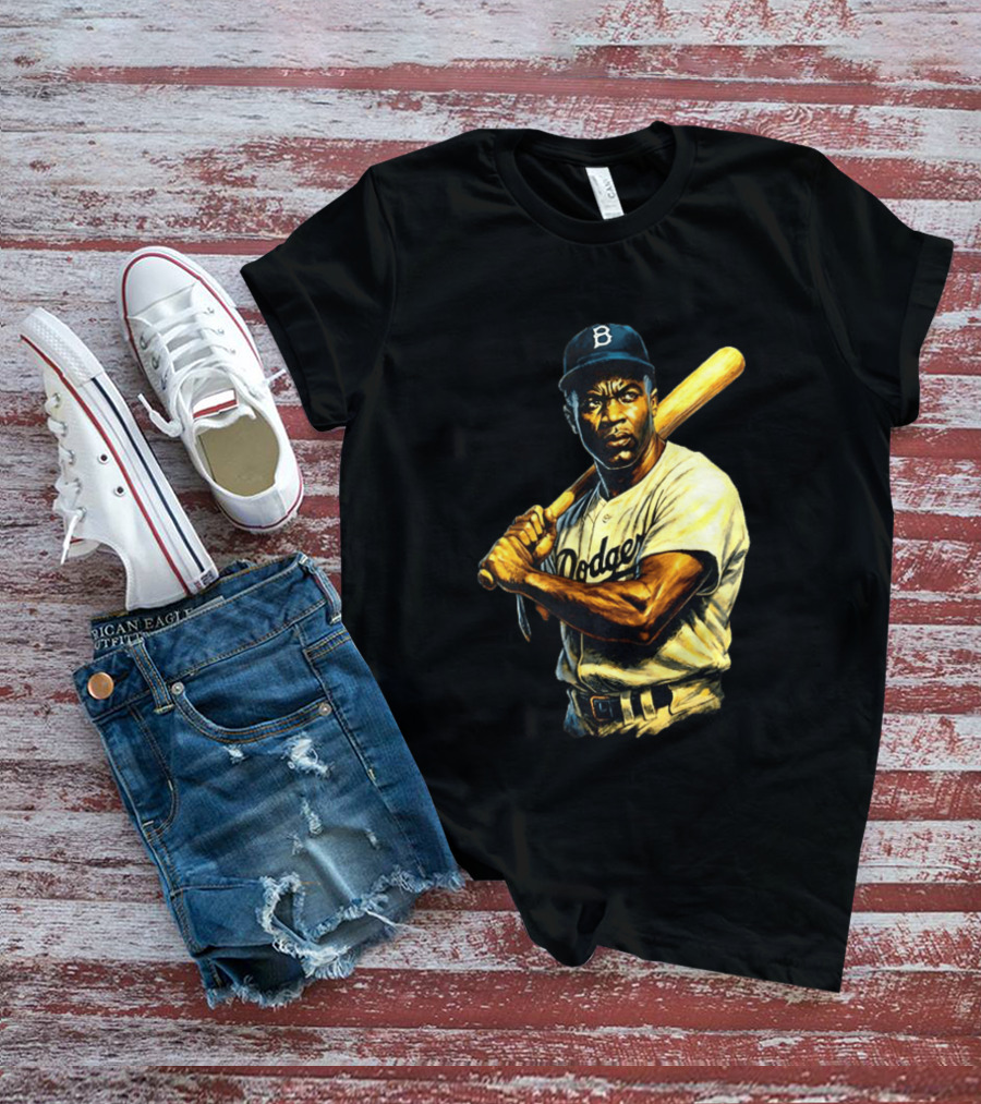 Jackie Robinson Brooklyn Dodgers Baseball Legend T-Shirt