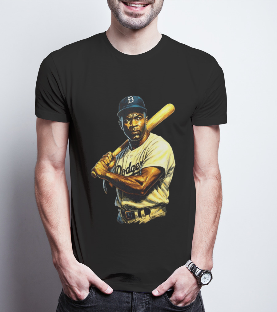 Jackie Robinson Brooklyn Dodgers Baseball Legend T-Shirt