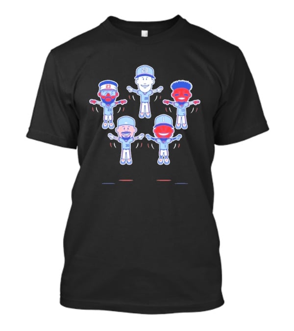 Keep Flying 2 Cartoon Baseball Players With Numbers 23, 28, 13, 30, 1 T-Shirt