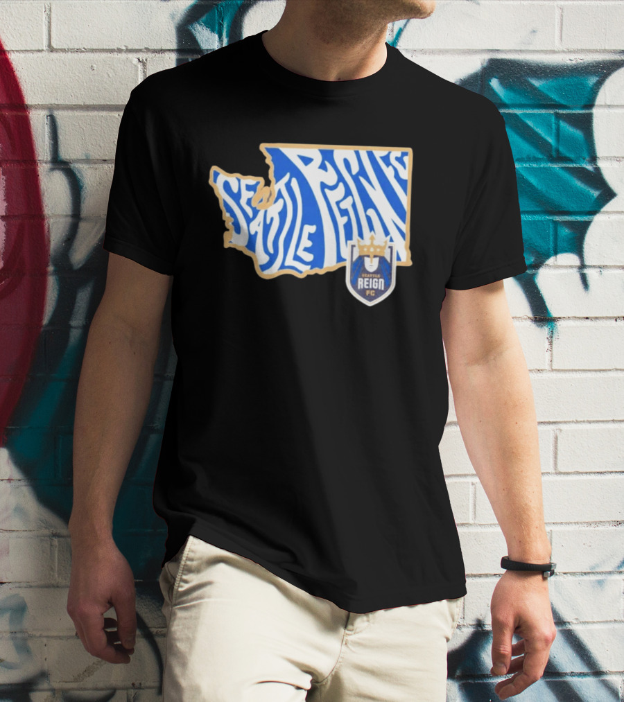 Seattle Reign FC Groovy Team State Seattle Reign FC Crest T-Shirt