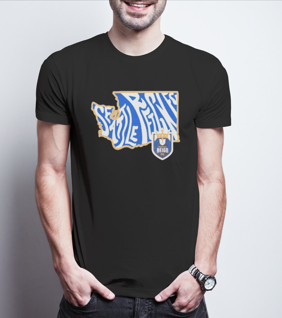 Seattle Reign FC Groovy Team State Seattle Reign FC Crest T-Shirt