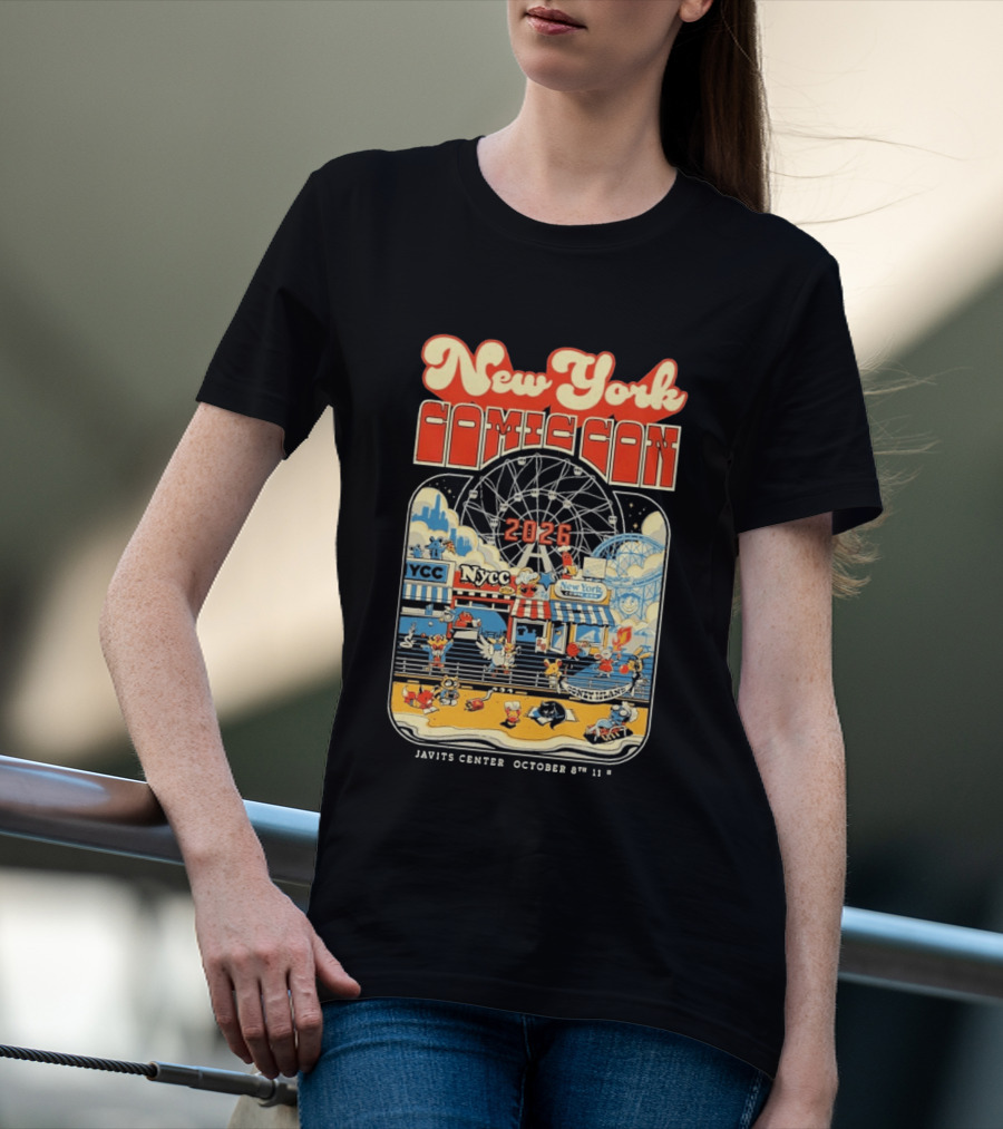New York Comic Con 2026 Coney Island Javits Center October 8 To 11 T-Shirt