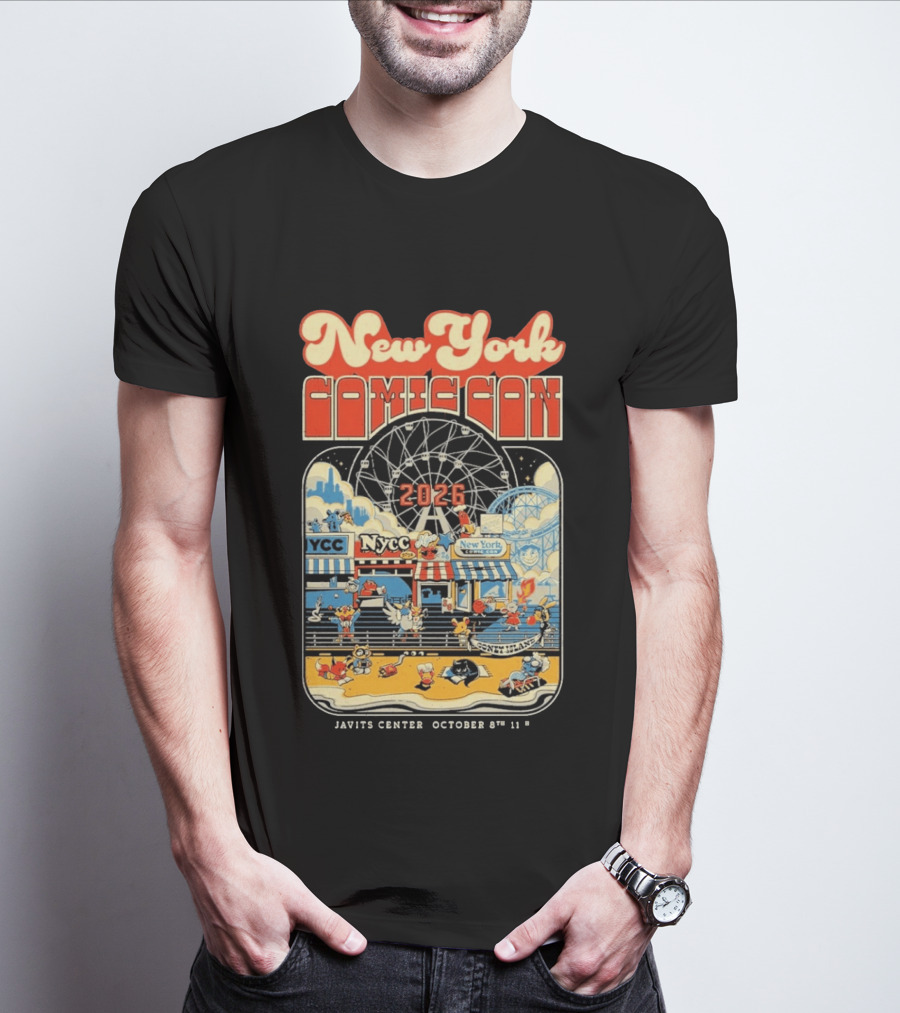 New York Comic Con 2026 Coney Island Javits Center October 8 To 11 T-Shirt