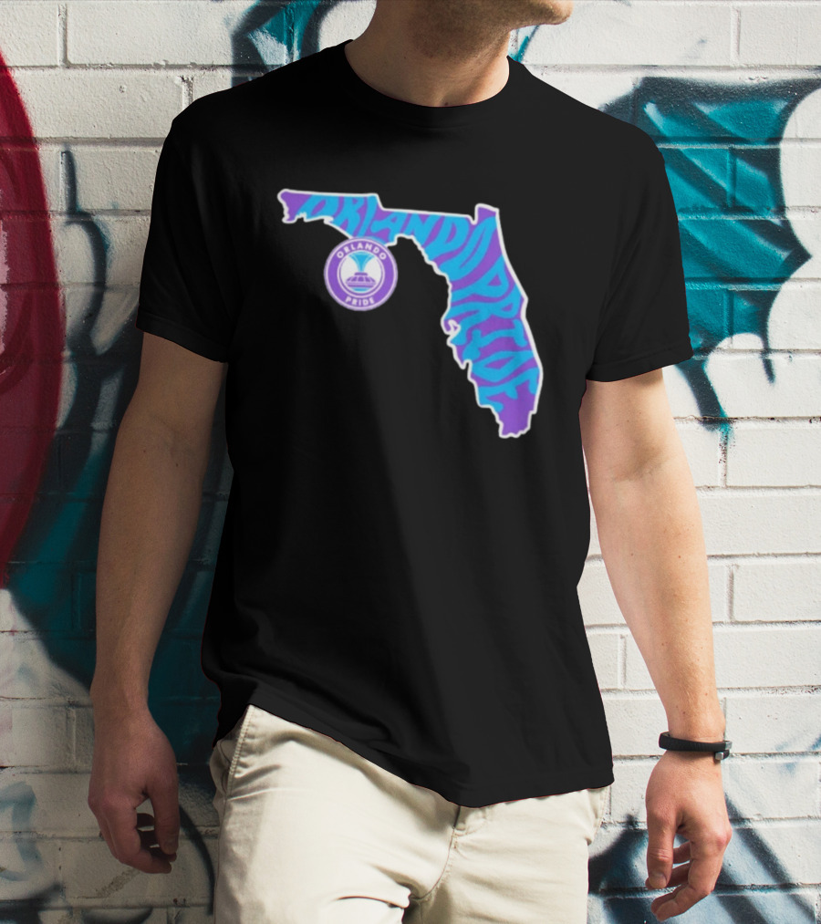 Orlando Pride Groovy State Of Florida Map Team T-Shirt