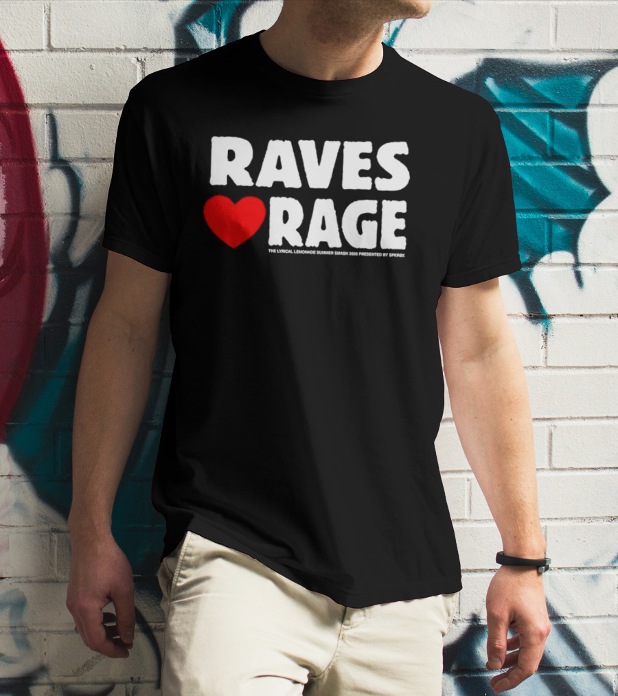 Raves Love Rage Summer Smash 2026 Festival Black Trucker T-Shirt