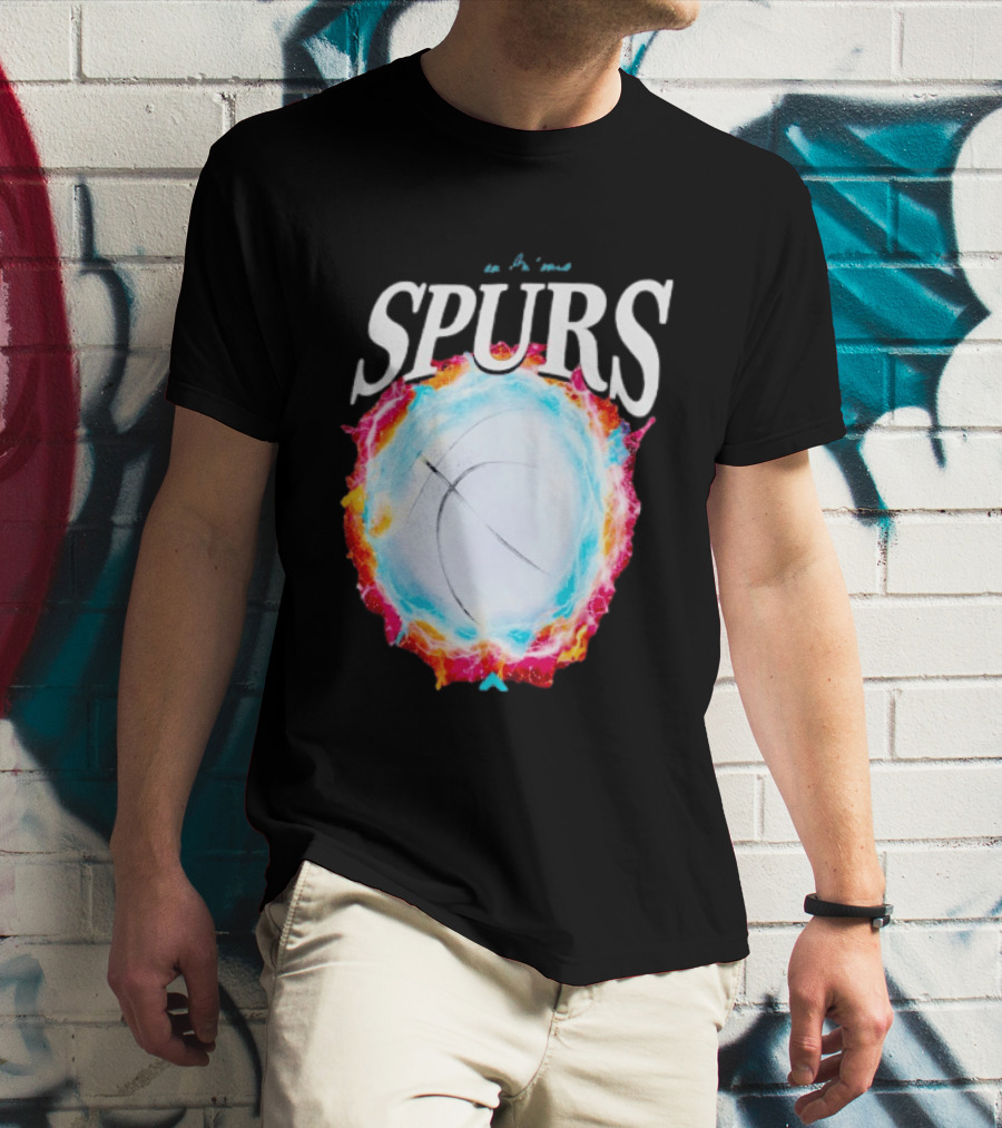 San Antonio Spurs Basketball Cosmic Energy Burst 2026 T-Shirt
