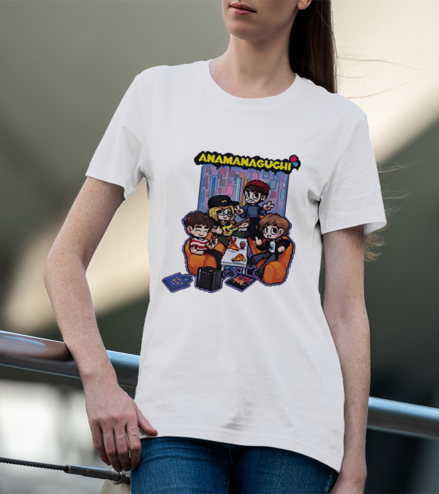 Anamanaguchi Scott Pilgrim Vs The World The Game Retro Pixel Art Scene T-Shirt