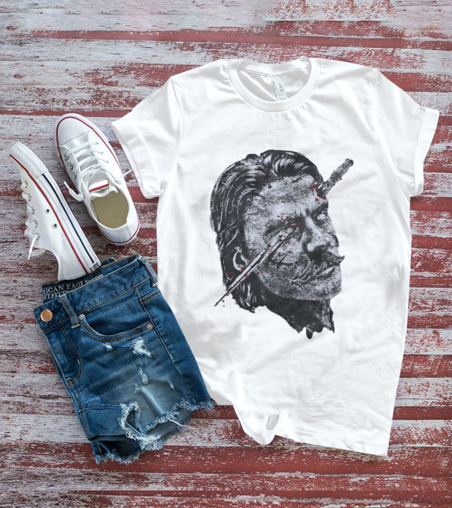 Chud The Builder Black And White Drawing With Eye Injury Dalton Eatherly T-Shirt