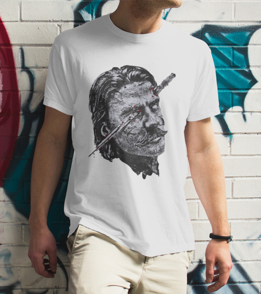 Chud The Builder Black And White Drawing With Eye Injury Dalton Eatherly T-Shirt