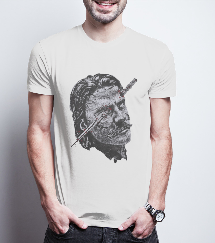 Chud The Builder Black And White Drawing With Eye Injury Dalton Eatherly T-Shirt