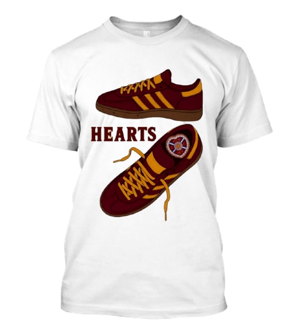 Hearts Casuals 1874 Maroon And Gold Shoes T-Shirt