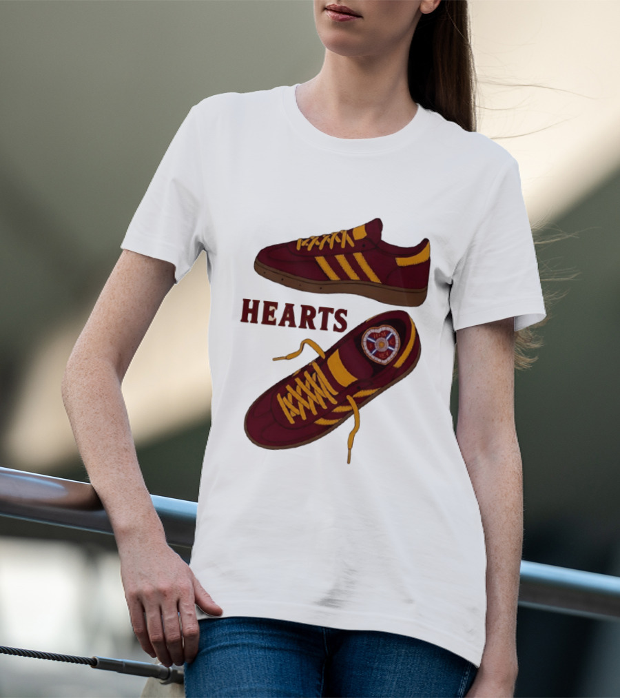 Hearts Casuals 1874 Maroon And Gold Shoes T-Shirt