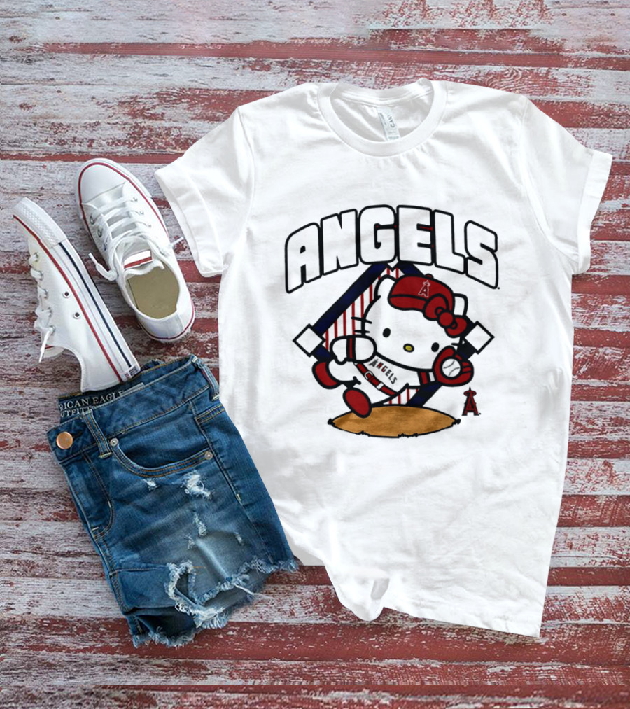 Hello Kitty Angels Baseball Los Angeles 2026 MLB T-Shirt