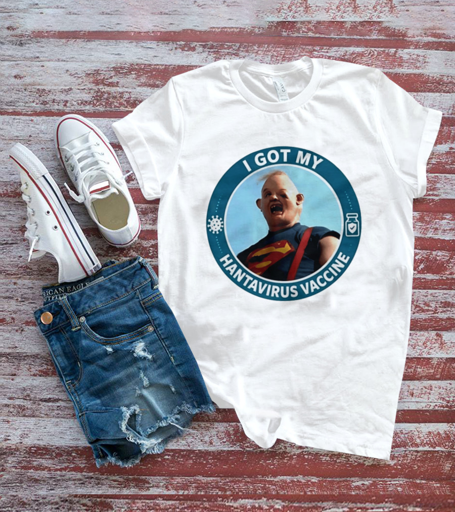 I Got My Hantavirus Vaccine Sloth Superman Parody The Goonies T-Shirt