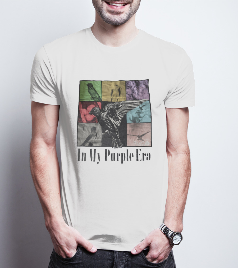 In My Purple Era Swallow Collage T-Shirt