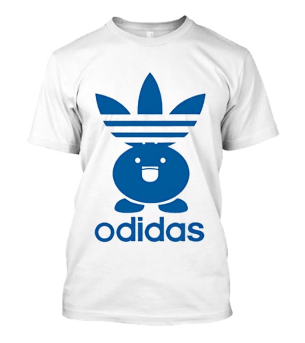 Odidas Pokemon Oddish Mashup Blue T-Shirt