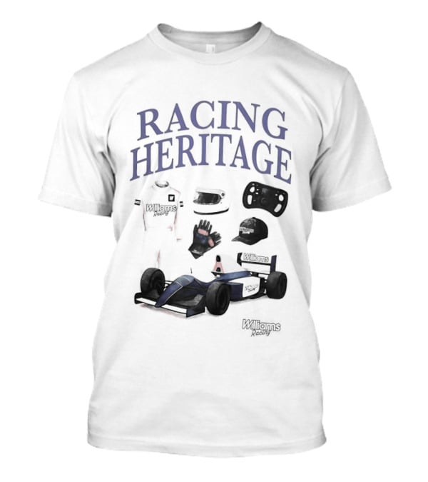 Racing Heritage Williams Racing Formula Car Icons Helmet Glove T-Shirt